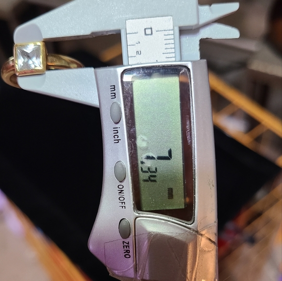 Vintage Princess Cut Solitaire Vermeil Sz 8 Ring (approx 2 ct tw) - Picture 8 of 9